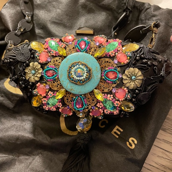 Mary Frances Leather and Beaded Bag - Picture 2 of 10